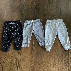 Bundle Kids' Black and Gray  Pants  size 18 months